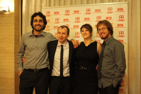 (De izquierda a derecha, Javier Sánchez Monedero, Sergio Gómez Bachiller, Silvia Lopera Cerro y Enrique Delgado Rodríguez)